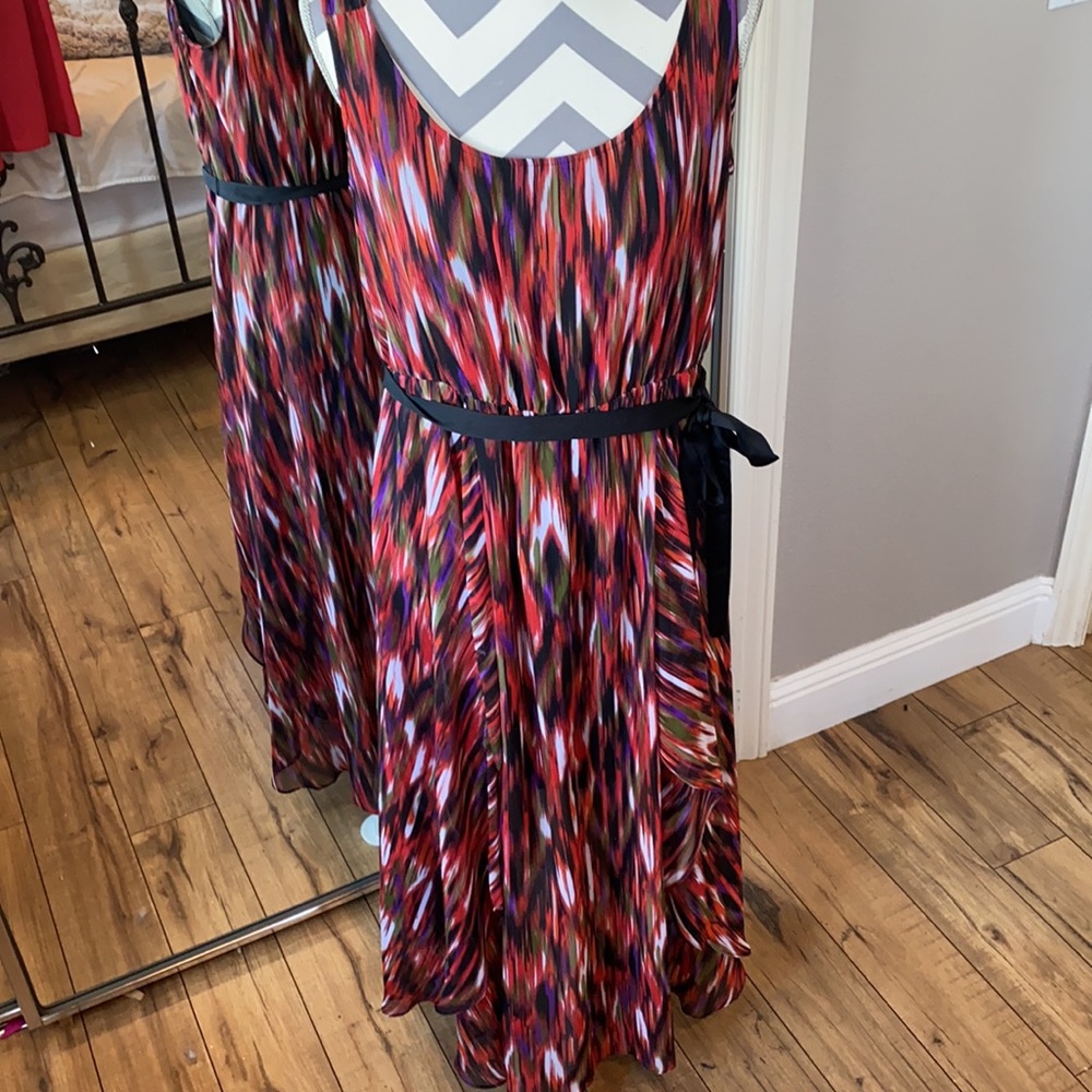 Calvin Klein multi colored maxi dress size 14 NWOT